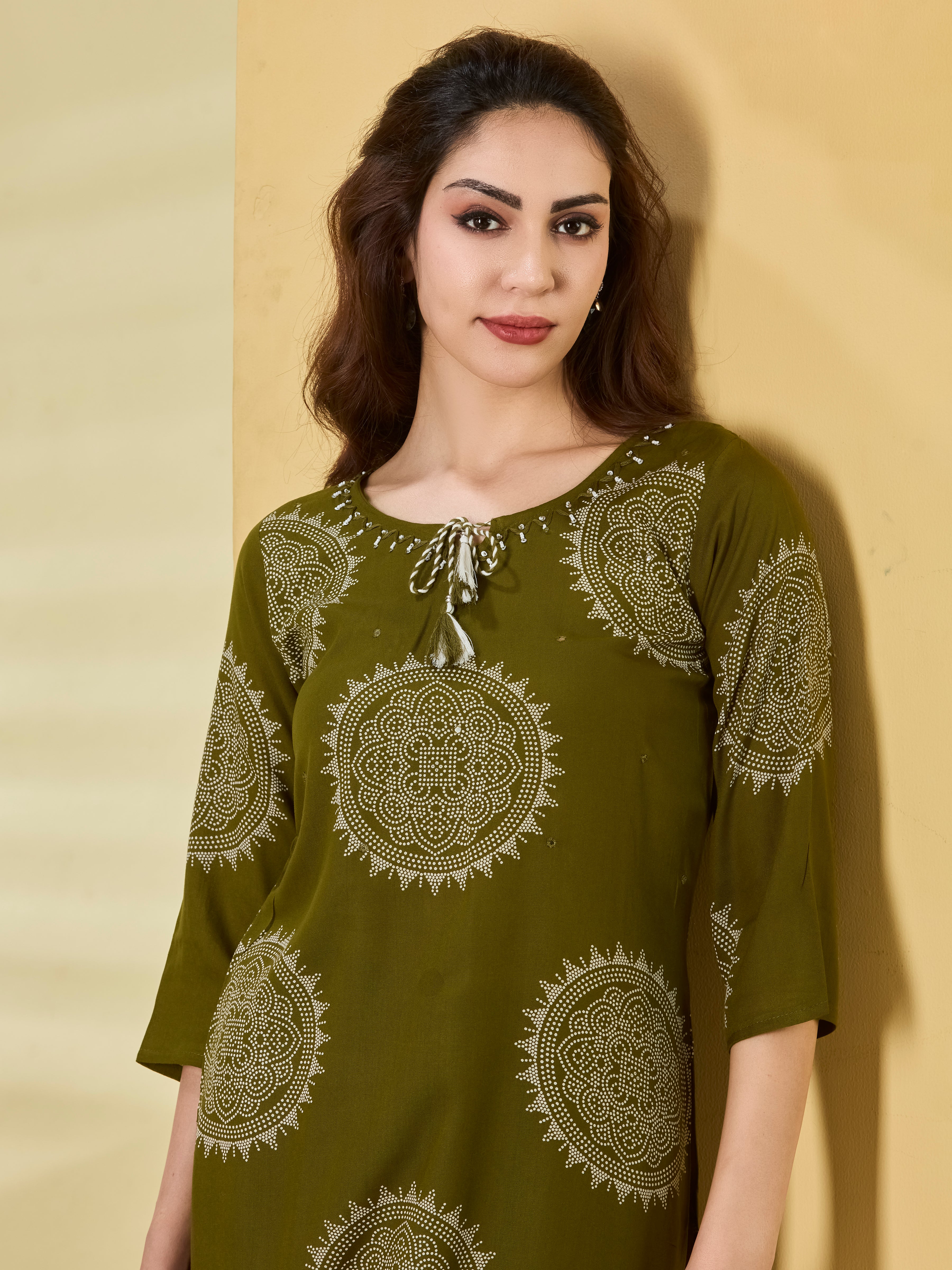 Mandala Muse Cotton Straight Suit Set with Dupatta